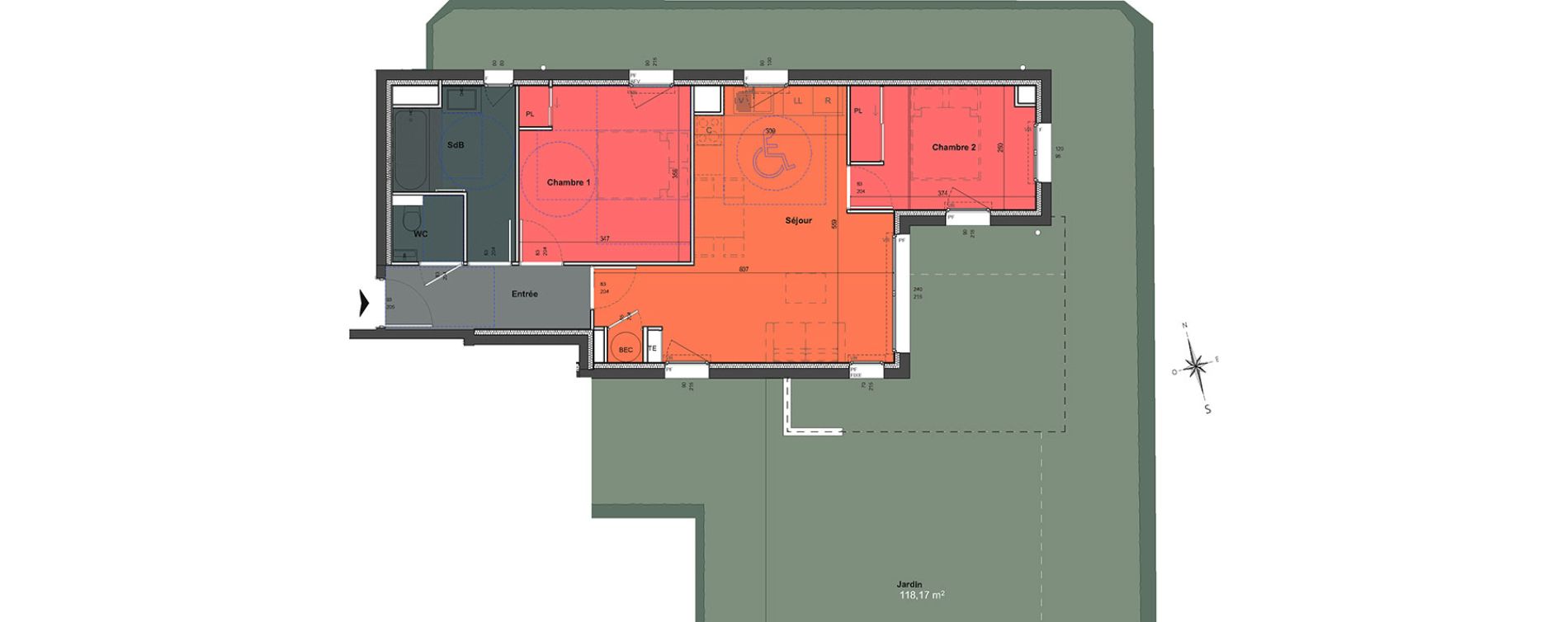 Appartement T3 de 58,32 m2 &agrave; Saint-Rapha&euml;l Centre