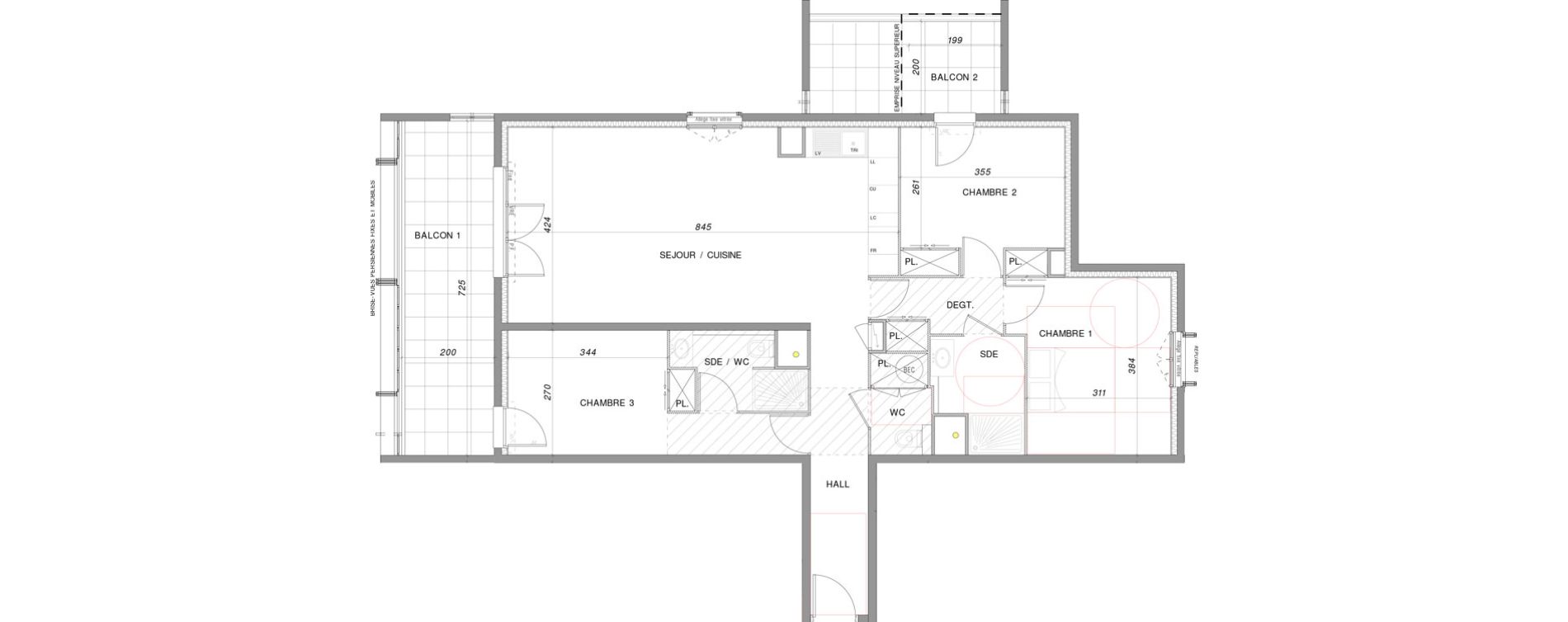 Appartement T4 de 93,91 m2 &agrave; Saint-Rapha&euml;l Valescure