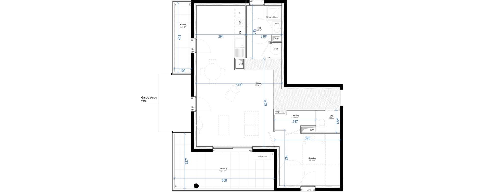 Appartement T2 de 61,25 m2 &agrave; Saint-Rapha&euml;l Peyron - saint-s&eacute;bastien