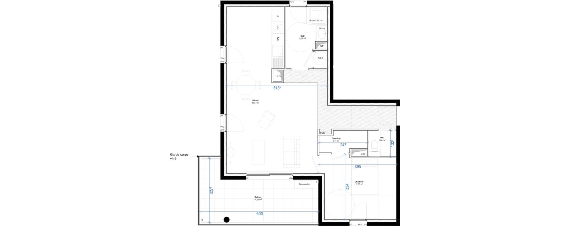 Appartement T2 de 61,25 m2 &agrave; Saint-Rapha&euml;l Peyron - saint-s&eacute;bastien