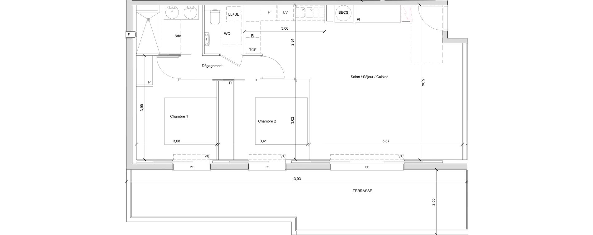 Appartement T3 de 72,67 m2 &agrave; Saint-Tropez Centre