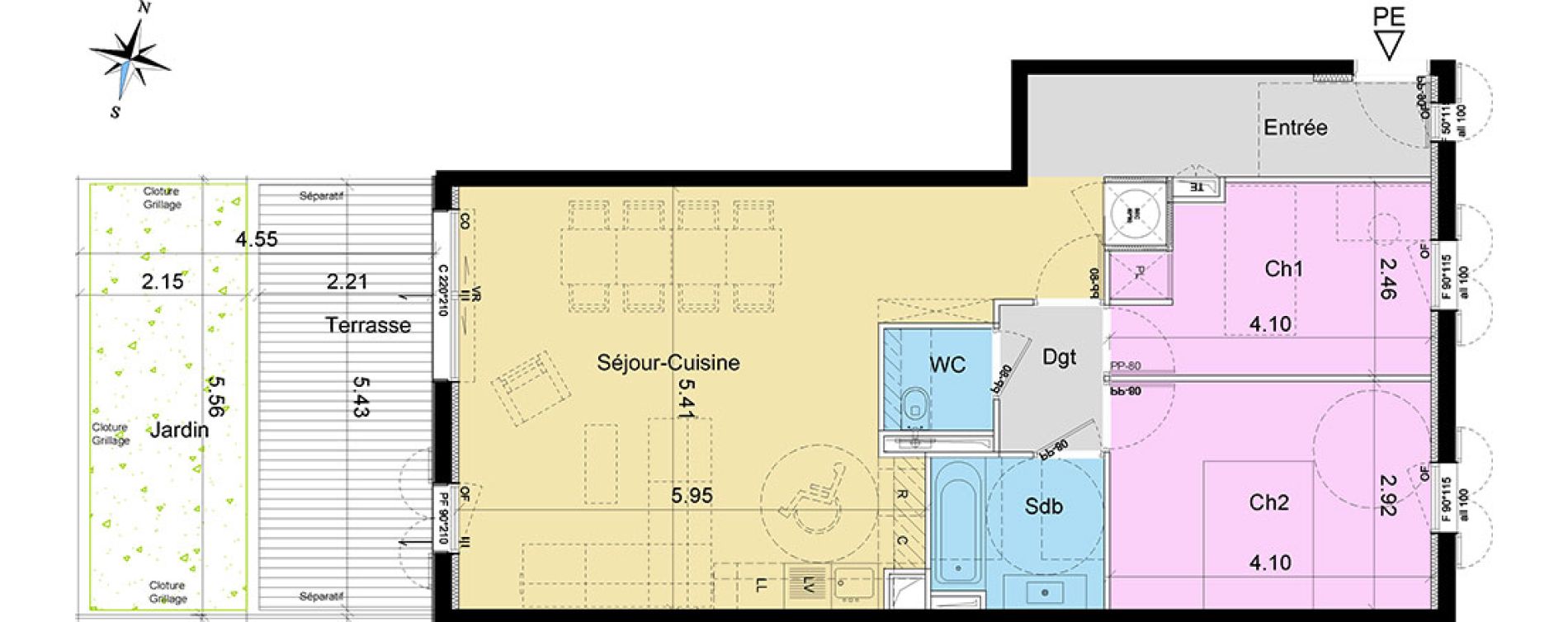 Appartement T3 de 70,85 m2 &agrave; Sainte-Maxime Centre