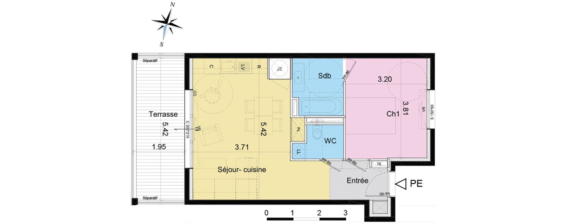 Appartement T2 de 43,82 m2 &agrave; Sainte-Maxime Centre