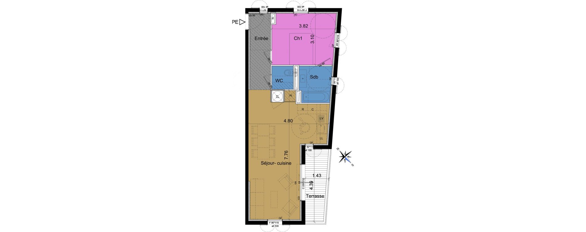 Appartement T2 de 50,37 m2 &agrave; Sainte-Maxime Centre