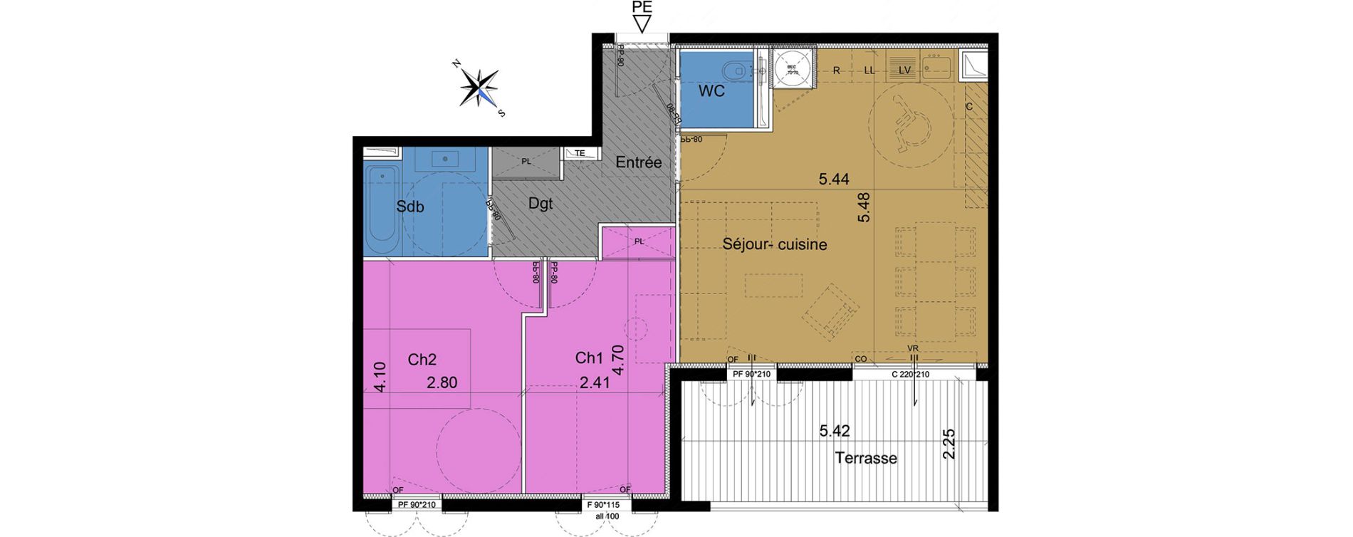 Appartement T3 de 63,01 m2 &agrave; Sainte-Maxime Centre