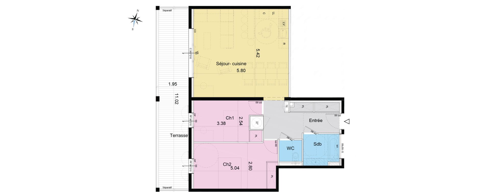 Appartement T3 de 71,34 m2 &agrave; Sainte-Maxime Centre