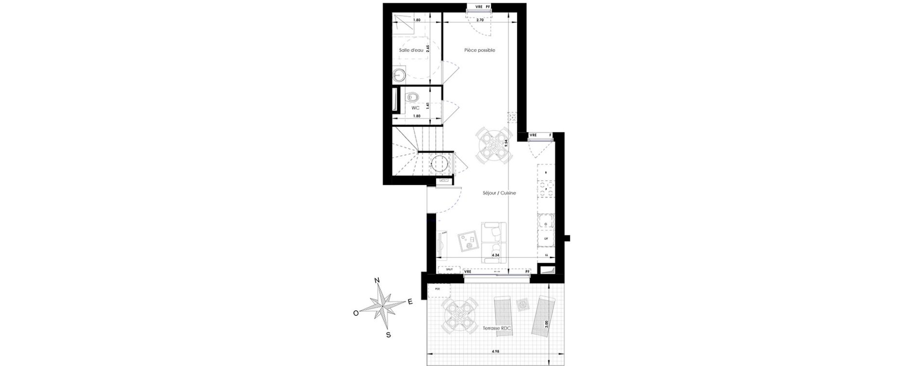 Villa T4 de 40,09 m2 &agrave; Sanary-Sur-Mer Centre