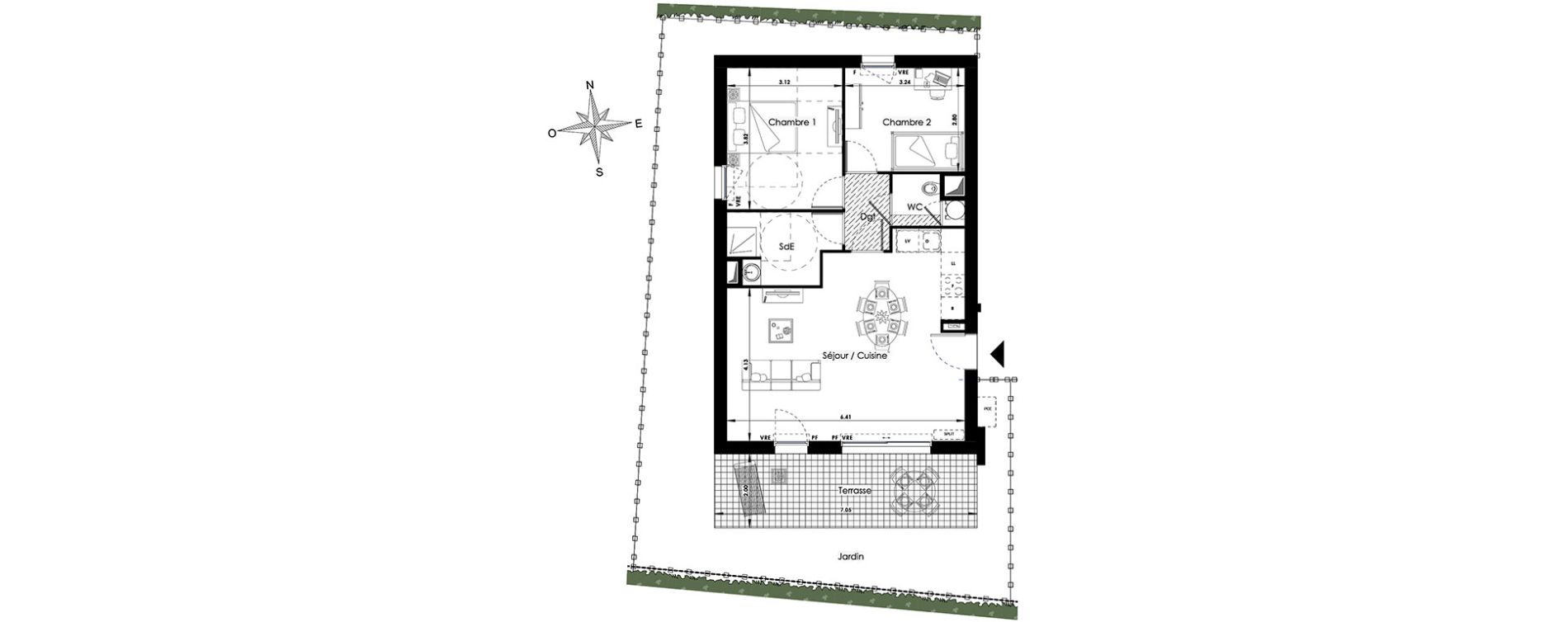 Appartement T3 de 62,28 m2 &agrave; Sanary-Sur-Mer Centre