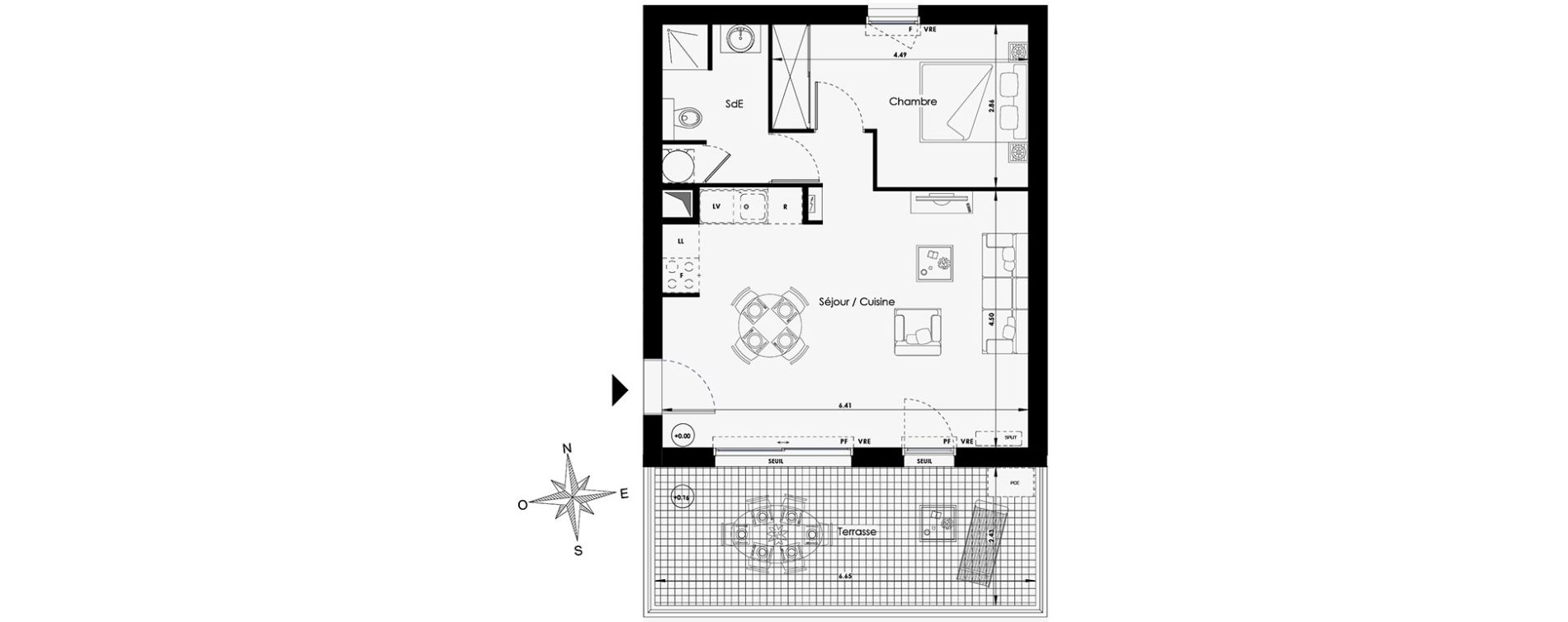 Appartement T2 de 46,20 m2 &agrave; Sanary-Sur-Mer Centre