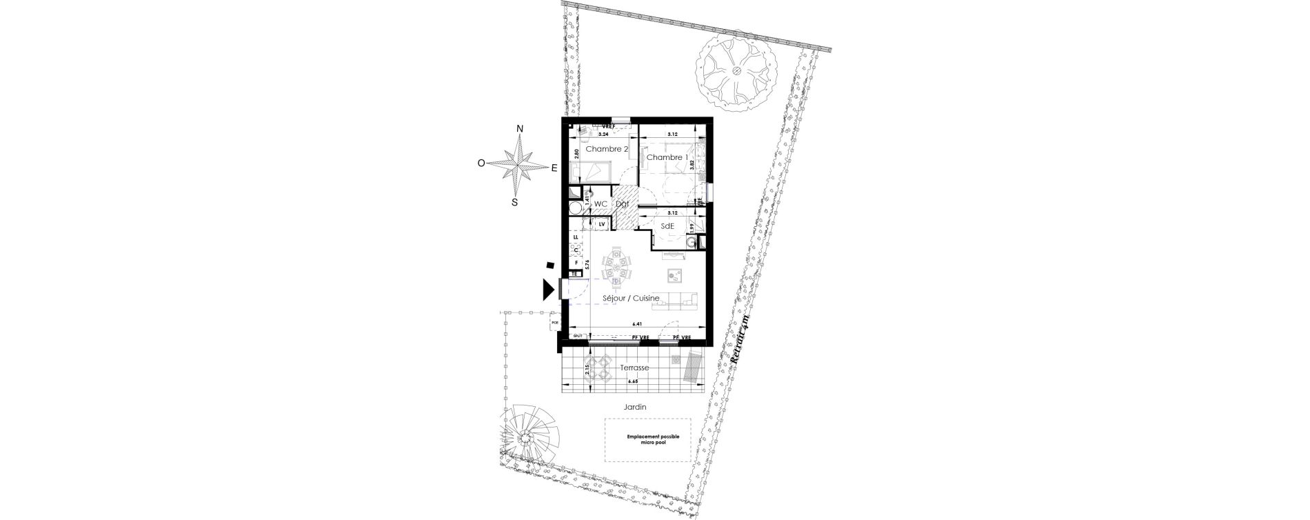 Appartement T3 de 62,24 m2 &agrave; Sanary-Sur-Mer Centre