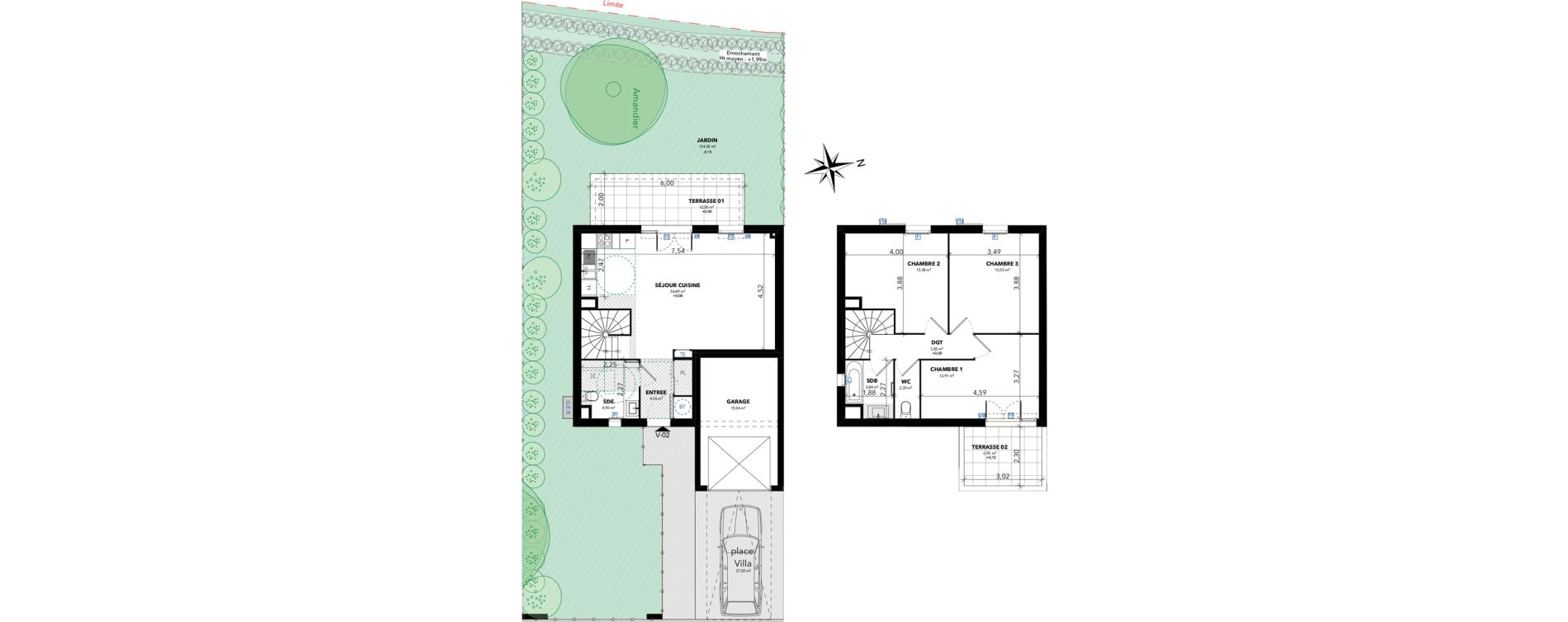 Villa T4 de 94,10 m2 &agrave; Sanary-Sur-Mer Centre