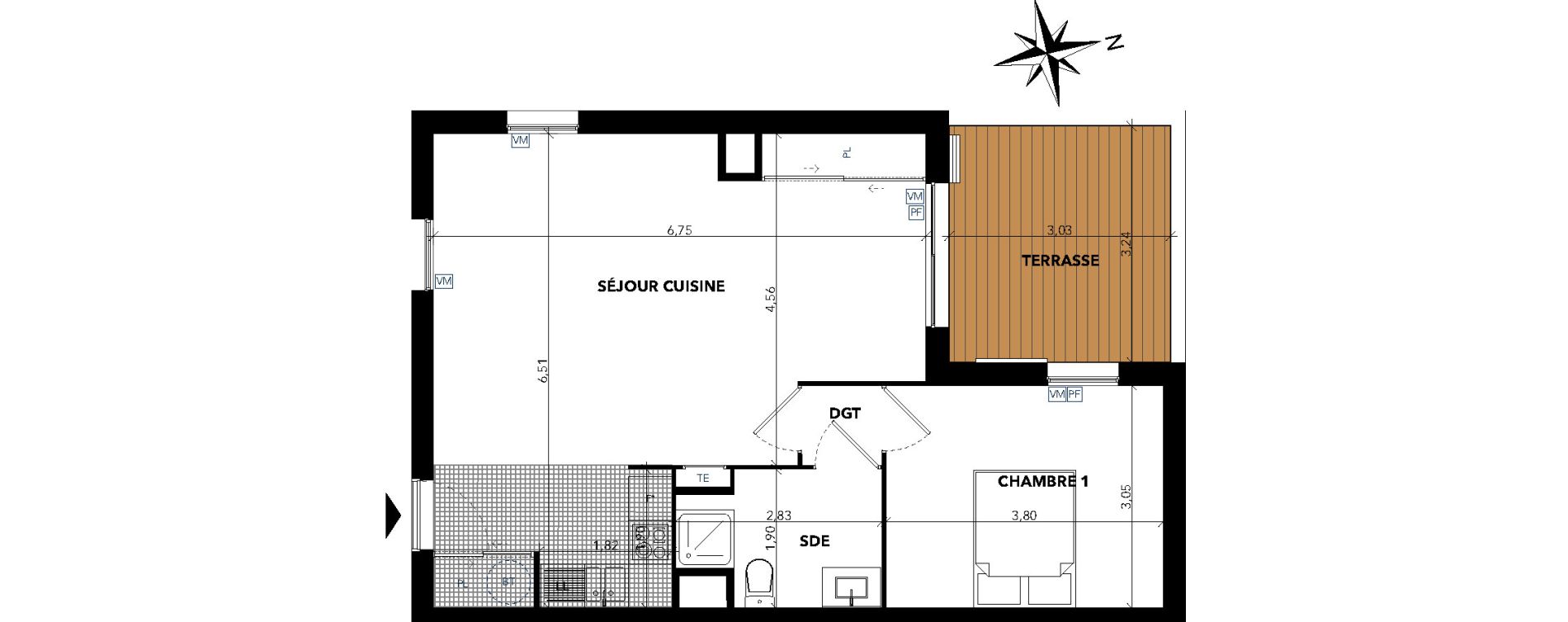 Appartement T2 de 52,10 m2 &agrave; Sanary-Sur-Mer Centre