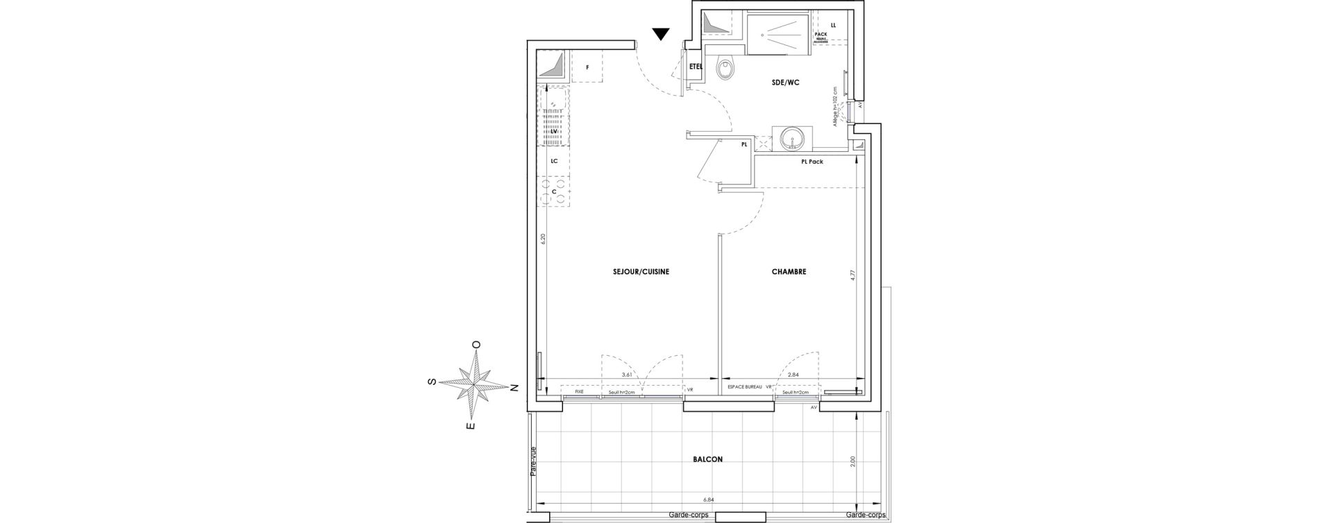 Appartement T2 de 44,15 m2 &agrave; Six-Fours-Les-Plages Verger
