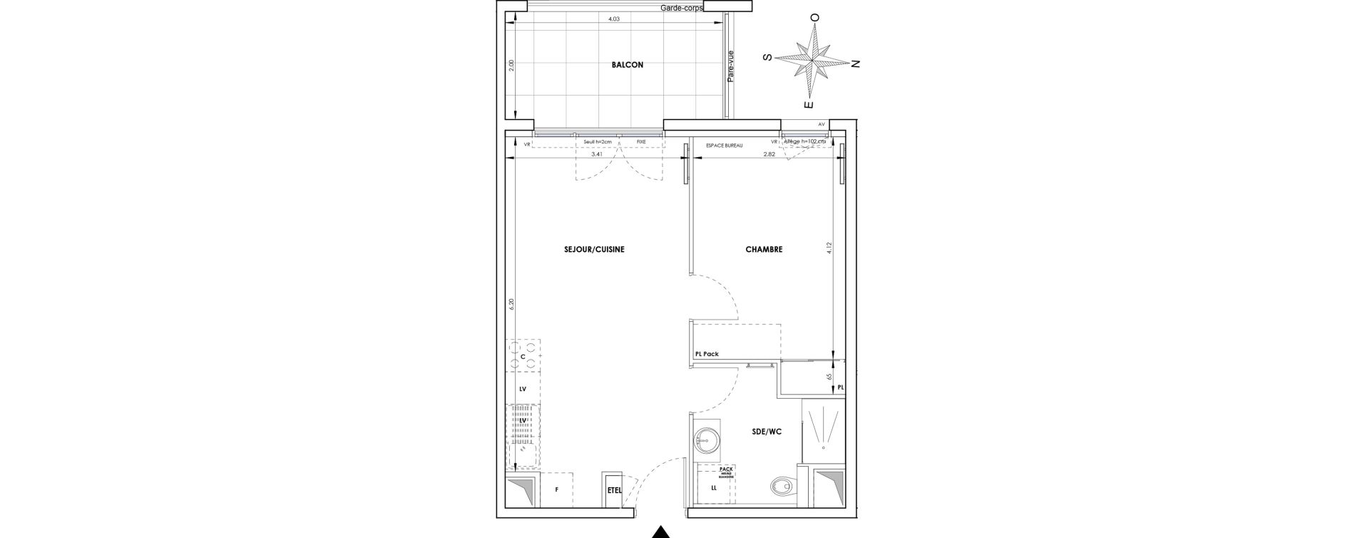 Appartement T2 de 41,30 m2 &agrave; Six-Fours-Les-Plages Verger
