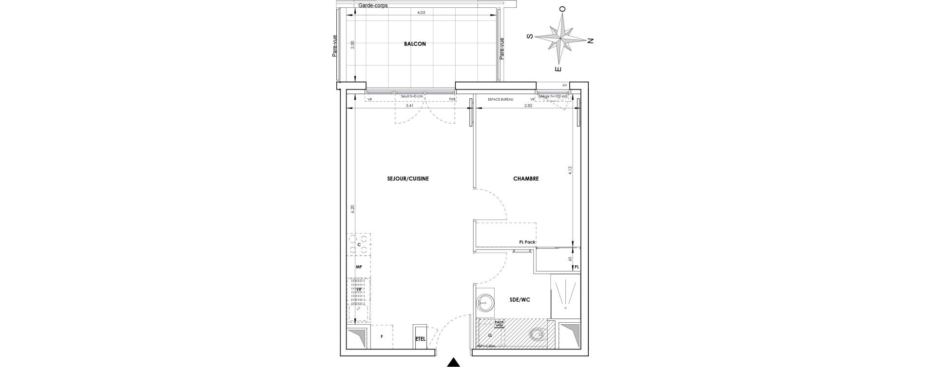 Appartement T2 de 41,30 m2 &agrave; Six-Fours-Les-Plages Verger