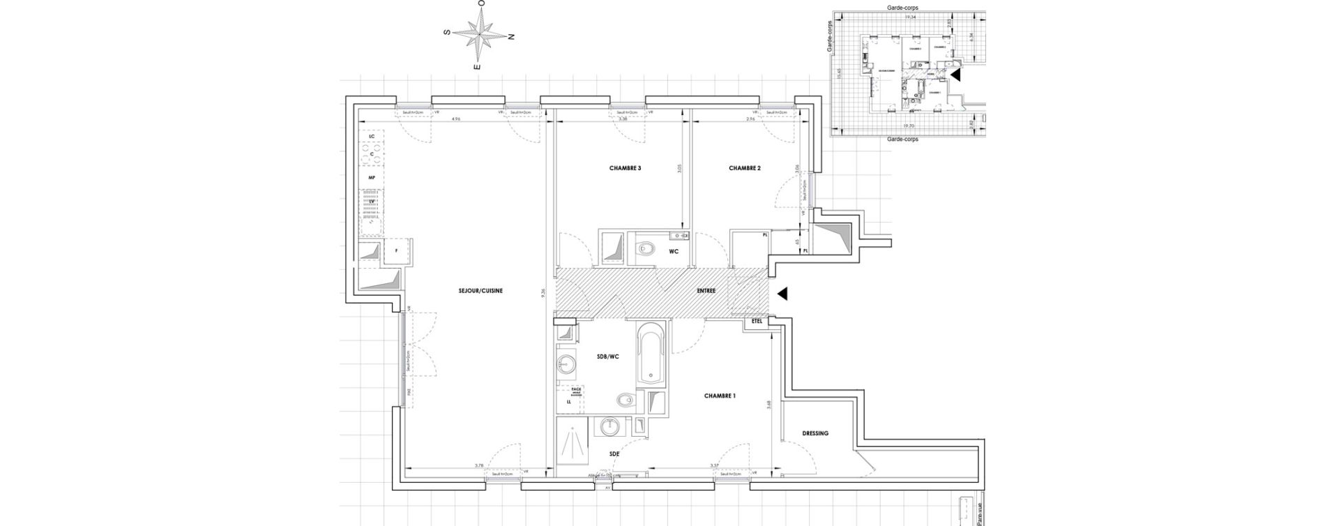 Appartement T4 de 94,85 m2 &agrave; Six-Fours-Les-Plages Verger