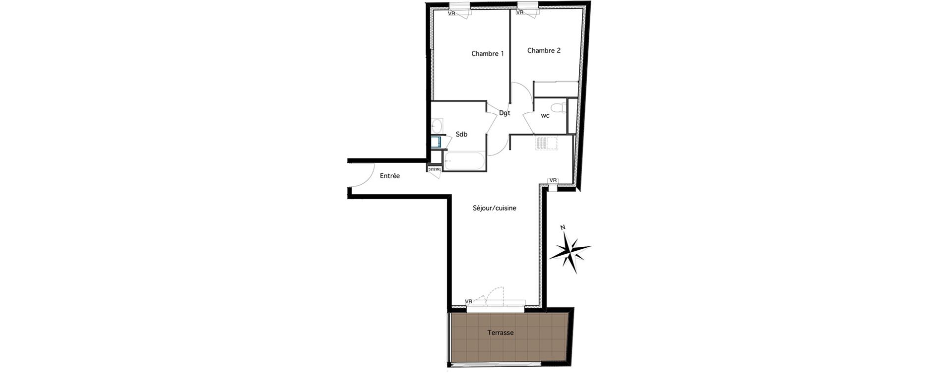 Appartement T3 de 62,45 m2 &agrave; Six-Fours-Les-Plages Centre
