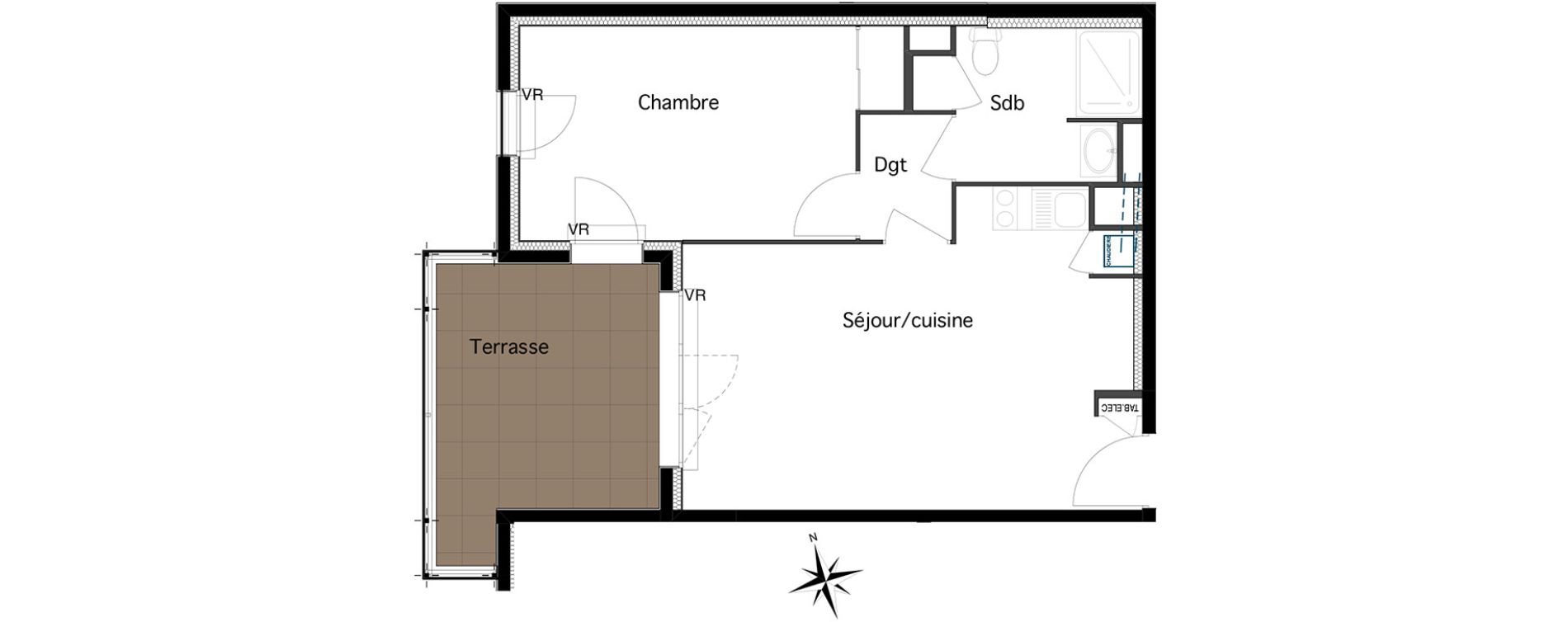 Appartement T2 de 44,79 m2 &agrave; Six-Fours-Les-Plages Centre