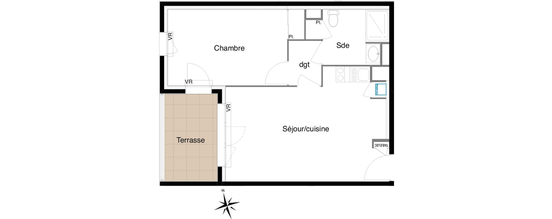 Appartement T2 de 44,76 m2 &agrave; Six-Fours-Les-Plages Centre
