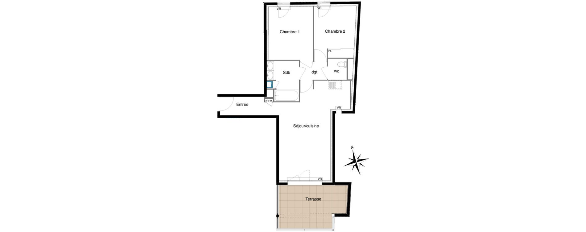 Appartement T3 de 62,24 m2 &agrave; Six-Fours-Les-Plages Centre