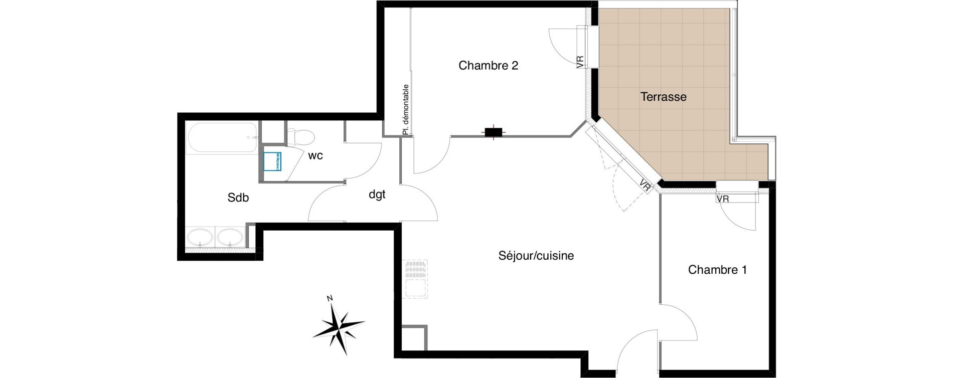 Appartement T3 de 65,75 m2 &agrave; Six-Fours-Les-Plages Centre