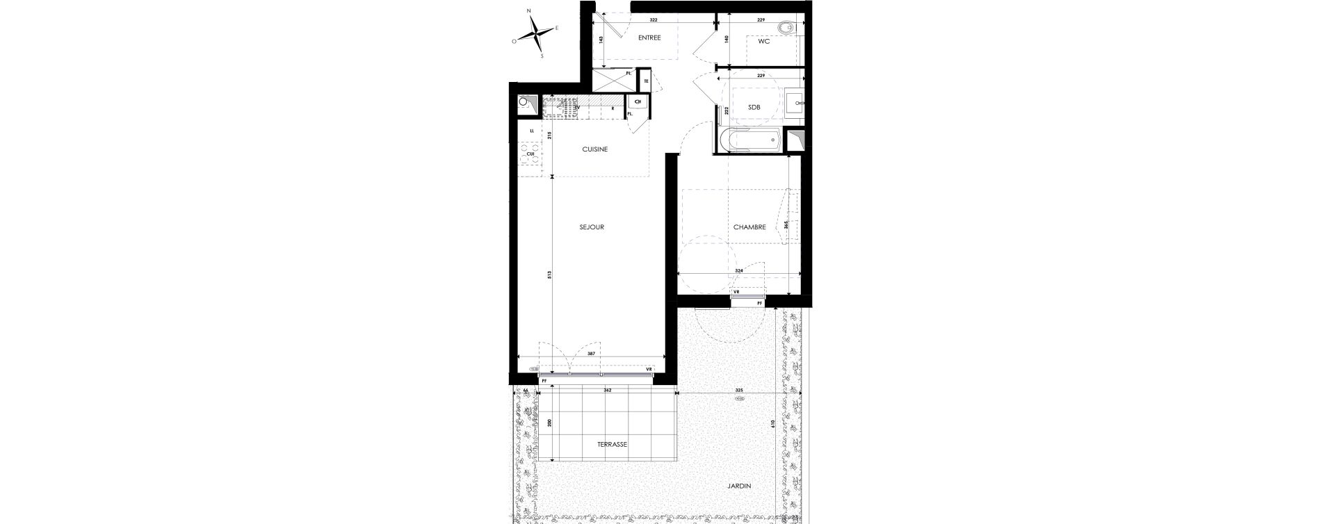 Appartement T2 de 56,00 m2 &agrave; Six-Fours-Les-Plages Les playes