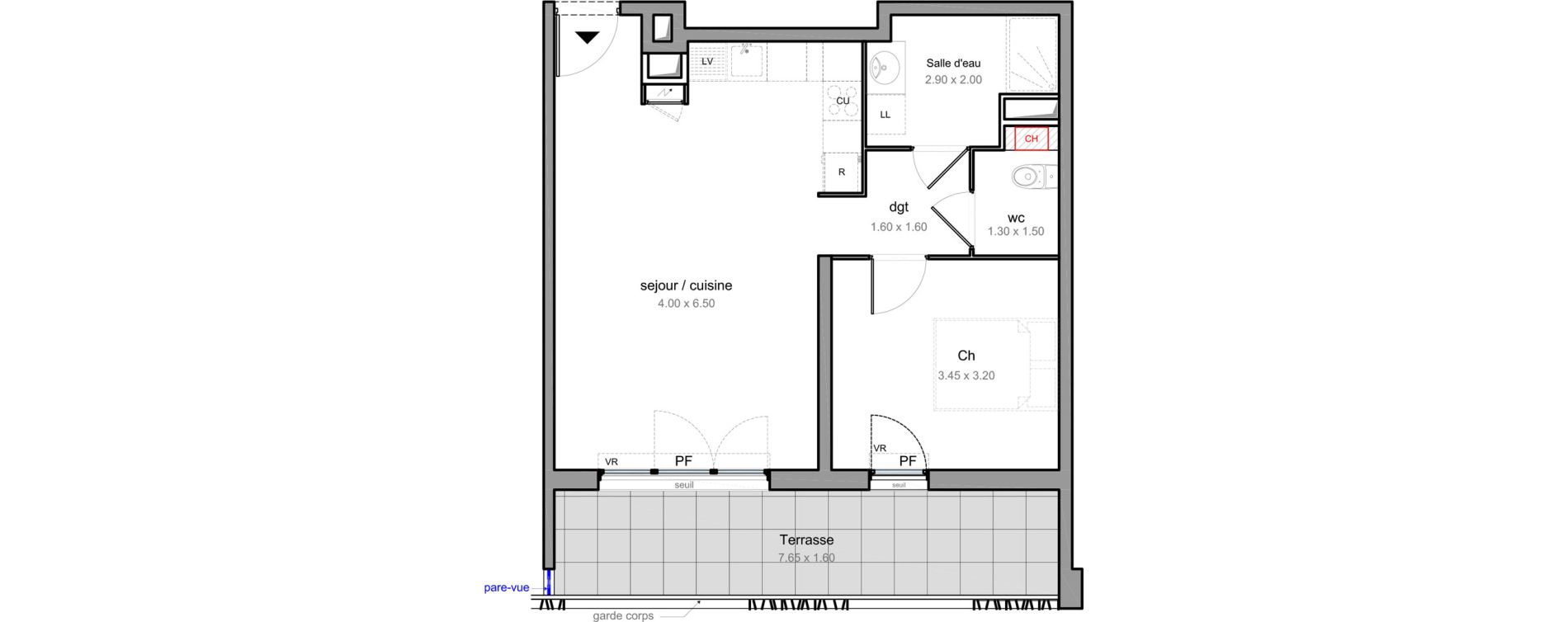 Appartement T2 de 49,00 m2 &agrave; Six-Fours-Les-Plages Bouillibaye