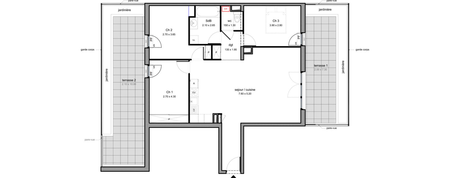 Appartement T4 de 84,70 m2 &agrave; Six-Fours-Les-Plages Bouillibaye