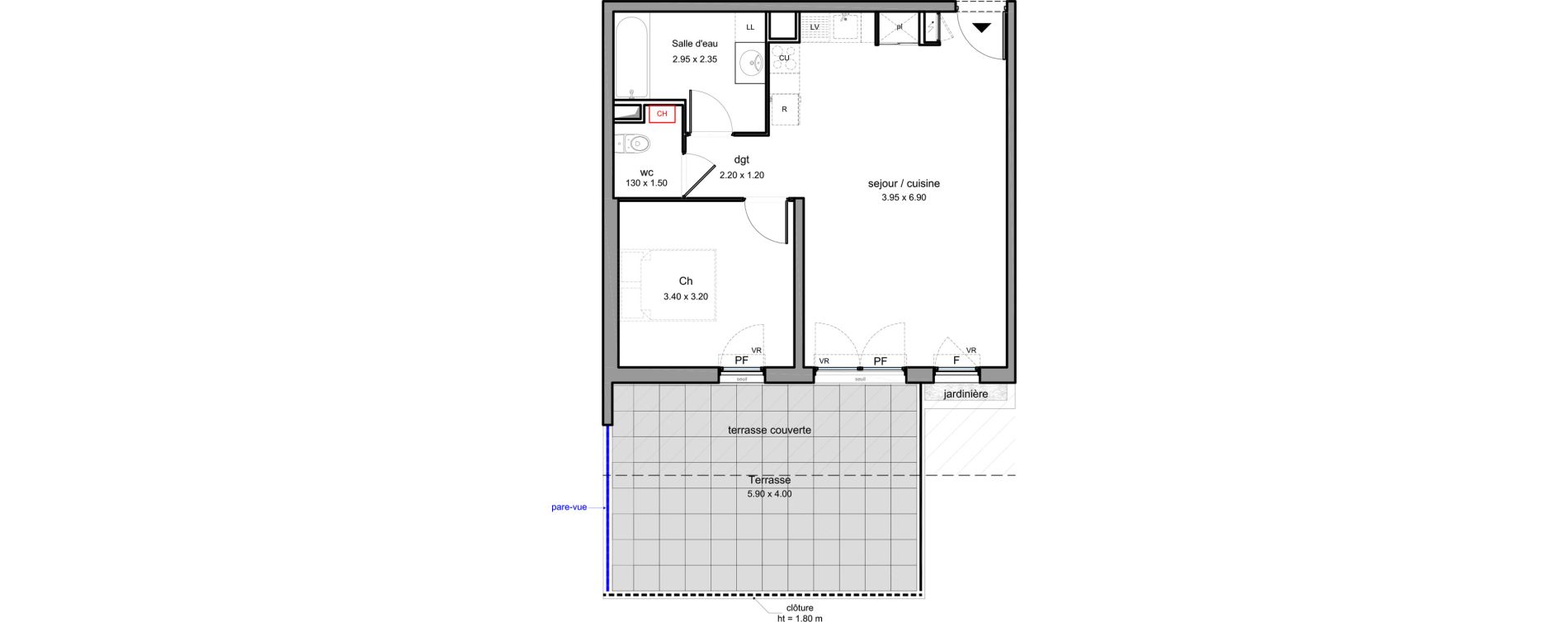 Appartement T2 de 50,30 m2 &agrave; Six-Fours-Les-Plages Bouillibaye