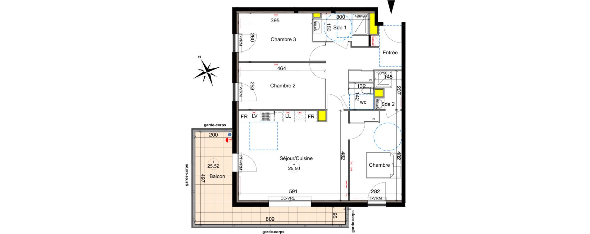 Appartement T4 de 83,90 m2 &agrave; Six-Fours-Les-Plages Centre