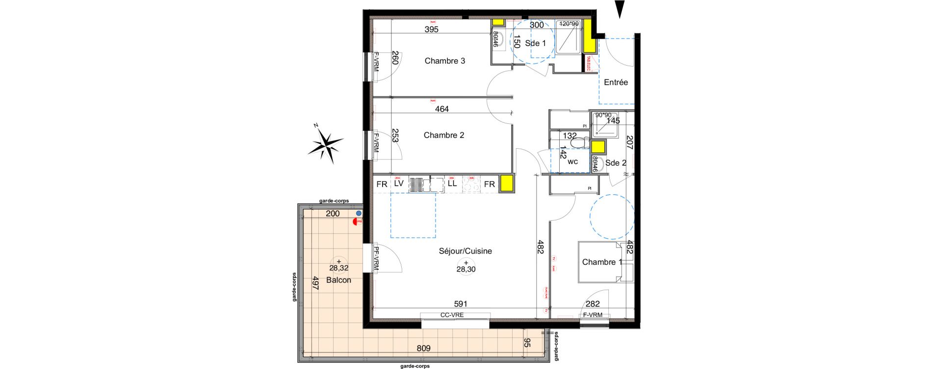 Appartement T4 de 83,90 m2 &agrave; Six-Fours-Les-Plages Centre