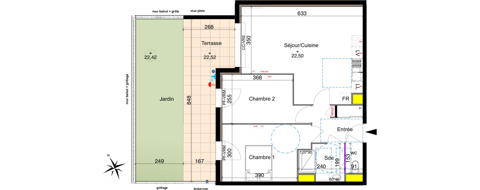 Appartement T3 de 60,95 m2 &agrave; Six-Fours-Les-Plages Centre