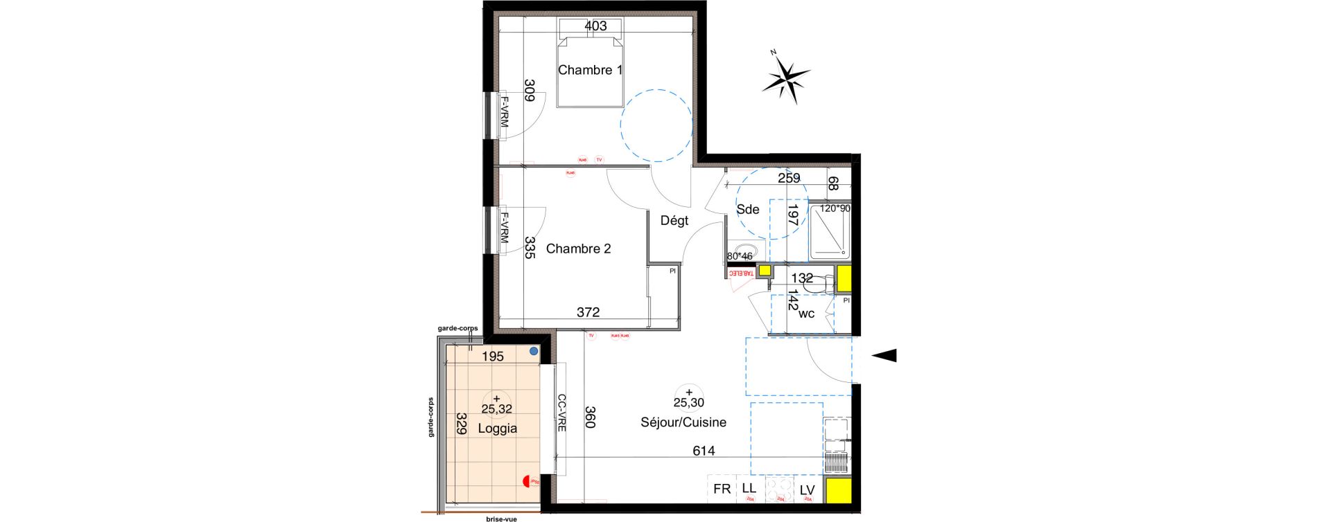 Appartement T3 de 57,80 m2 &agrave; Six-Fours-Les-Plages Centre