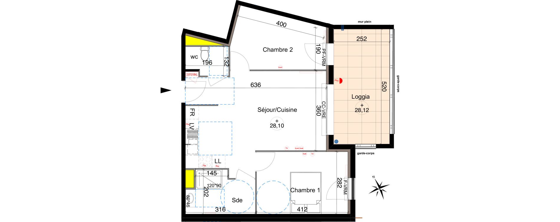 Appartement T3 de 55,07 m2 &agrave; Six-Fours-Les-Plages Centre