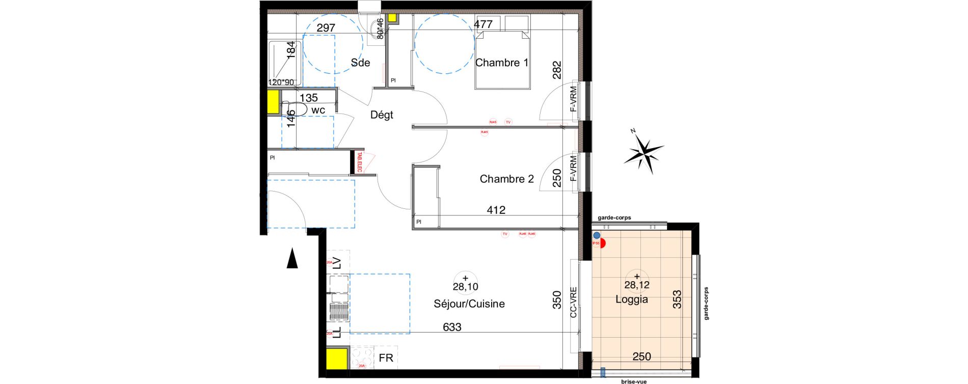 Appartement T3 de 62,31 m2 &agrave; Six-Fours-Les-Plages Centre