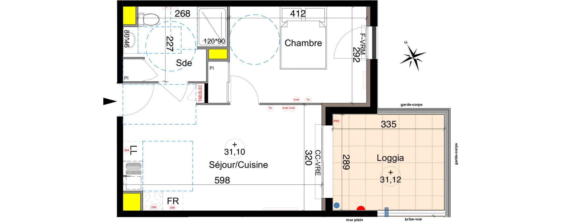 Appartement T2 de 39,20 m2 &agrave; Six-Fours-Les-Plages Centre