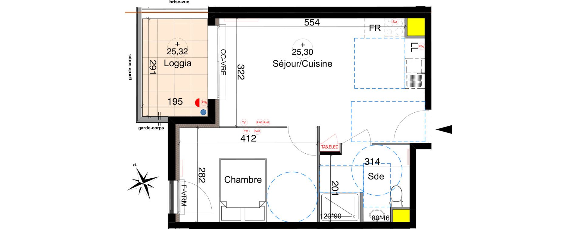 Appartement T2 de 38,31 m2 &agrave; Six-Fours-Les-Plages Centre