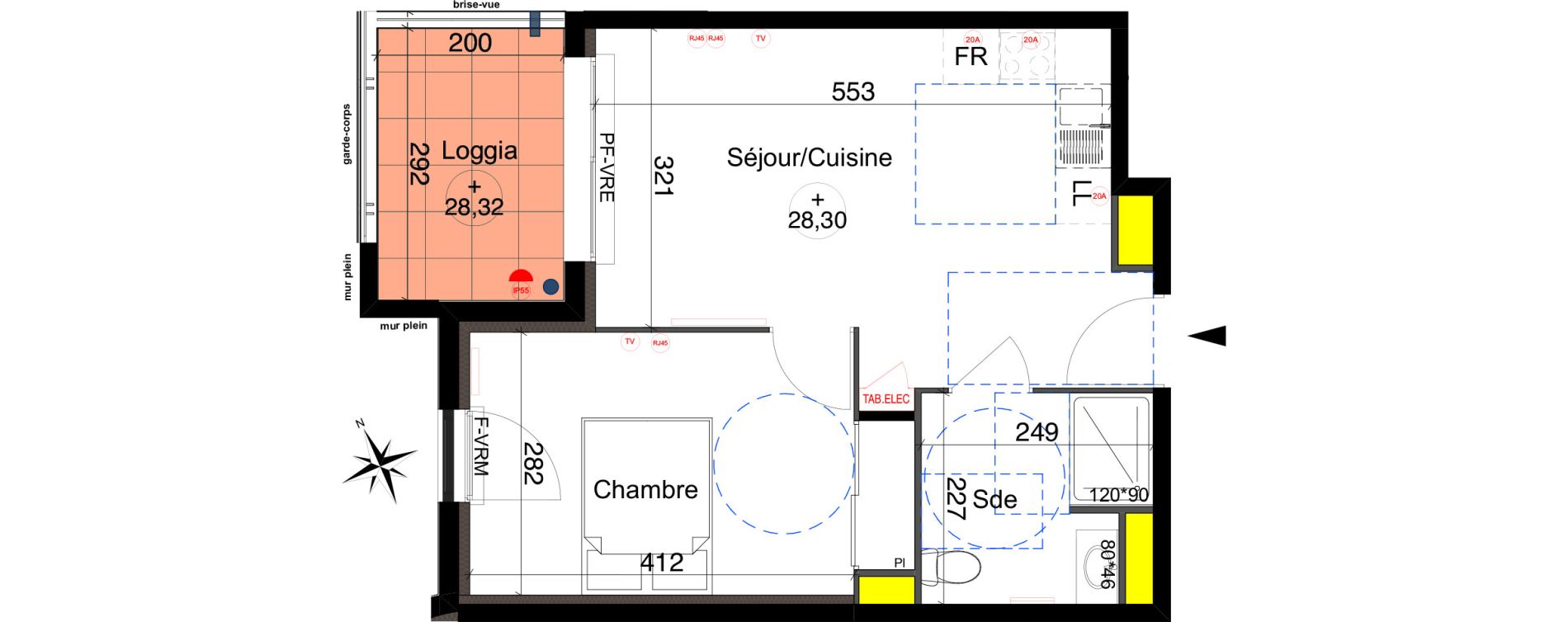 Appartement T2 de 37,97 m2 &agrave; Six-Fours-Les-Plages Centre