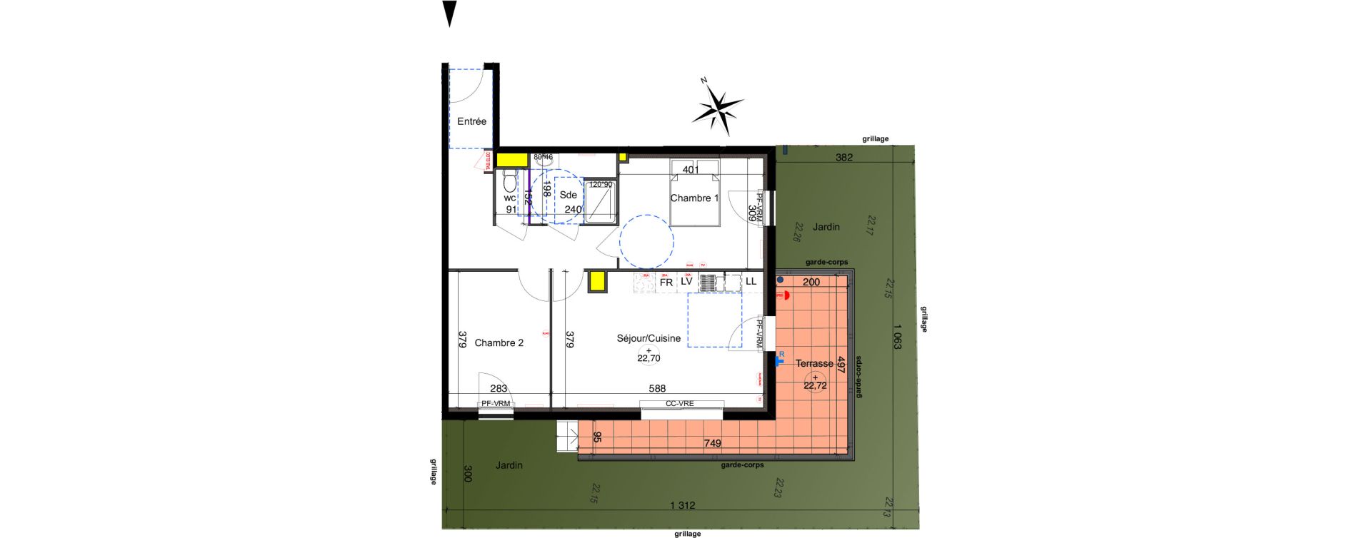 Appartement T3 de 62,00 m2 &agrave; Six-Fours-Les-Plages Centre