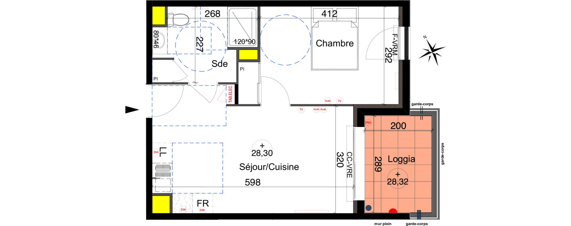 Appartement T2 de 39,20 m2 &agrave; Six-Fours-Les-Plages Centre
