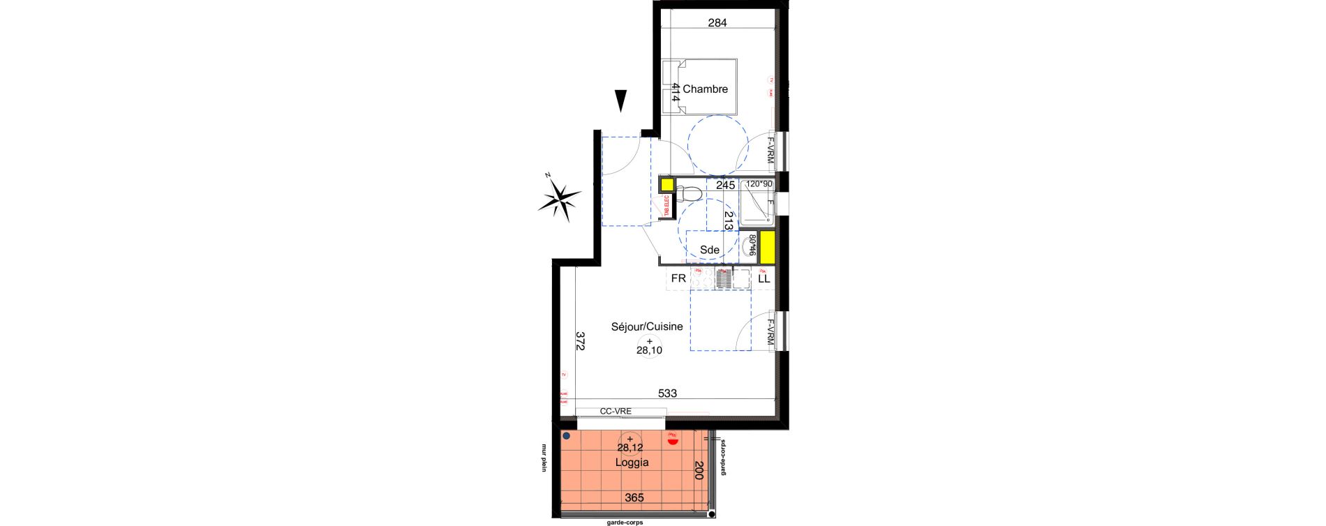 Appartement T2 de 41,38 m2 &agrave; Six-Fours-Les-Plages Centre