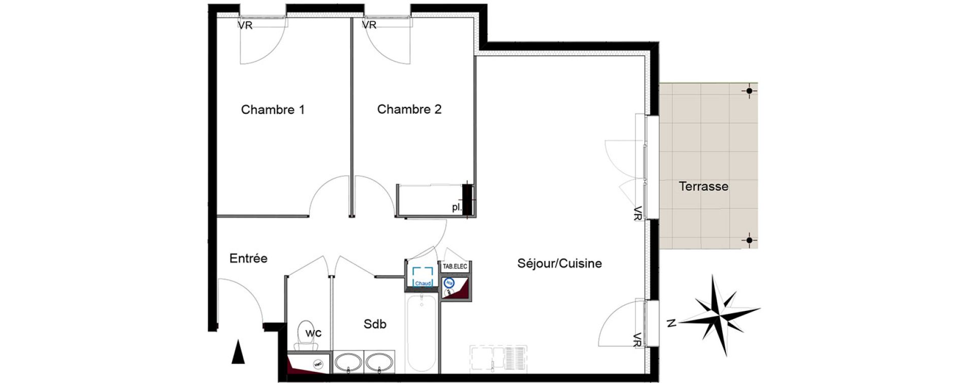 Appartement T3 de 60,54 m2 &agrave; Six-Fours-Les-Plages Centre