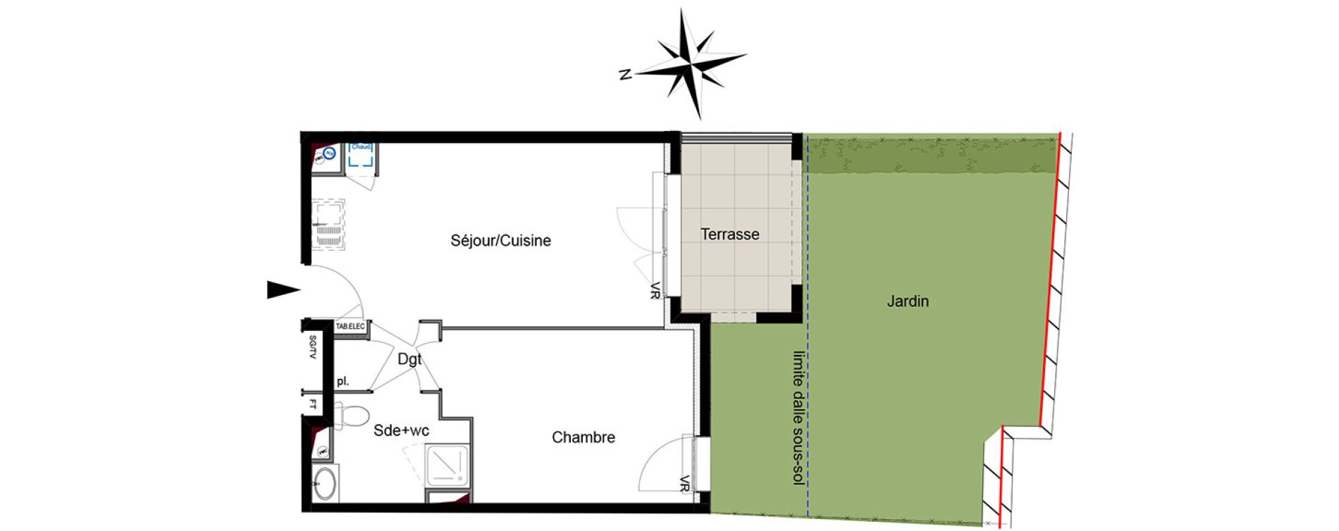 Appartement T2 de 39,37 m2 &agrave; Six-Fours-Les-Plages Centre