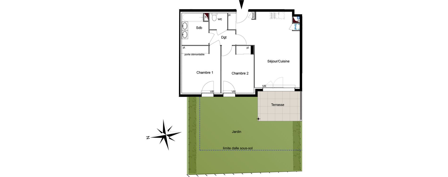 Appartement T3 de 58,50 m2 &agrave; Six-Fours-Les-Plages Centre