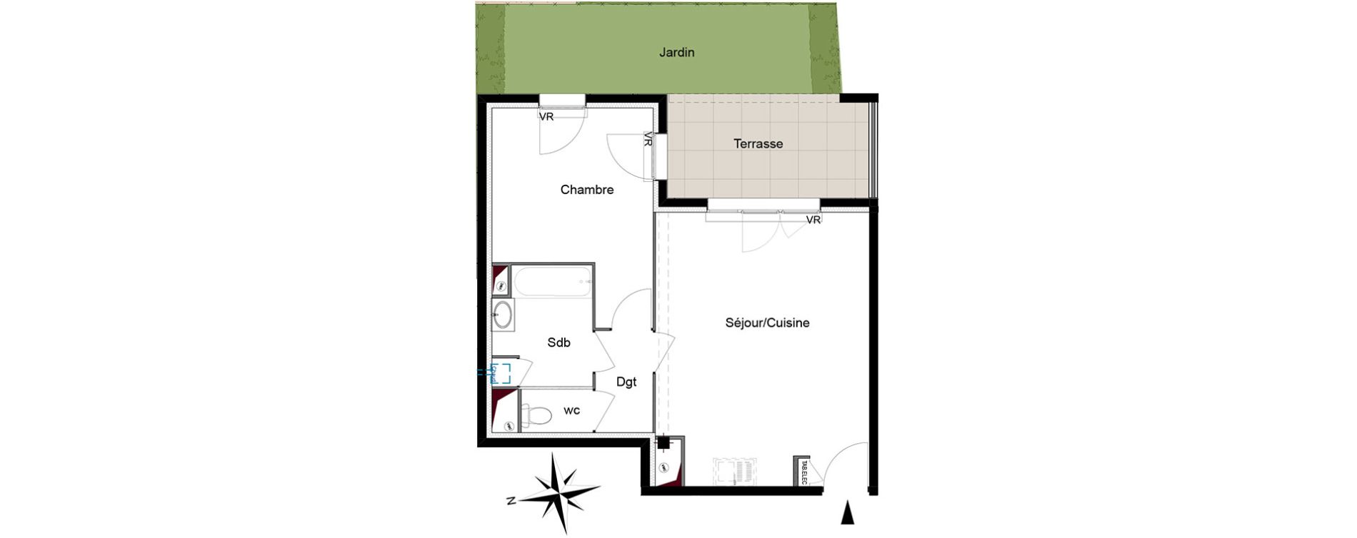 Appartement T2 de 47,28 m2 &agrave; Six-Fours-Les-Plages Centre
