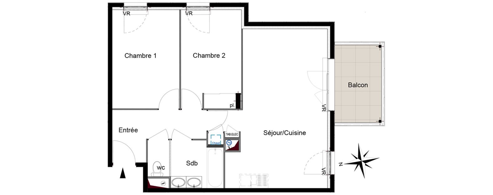 Appartement T3 de 60,54 m2 &agrave; Six-Fours-Les-Plages Centre