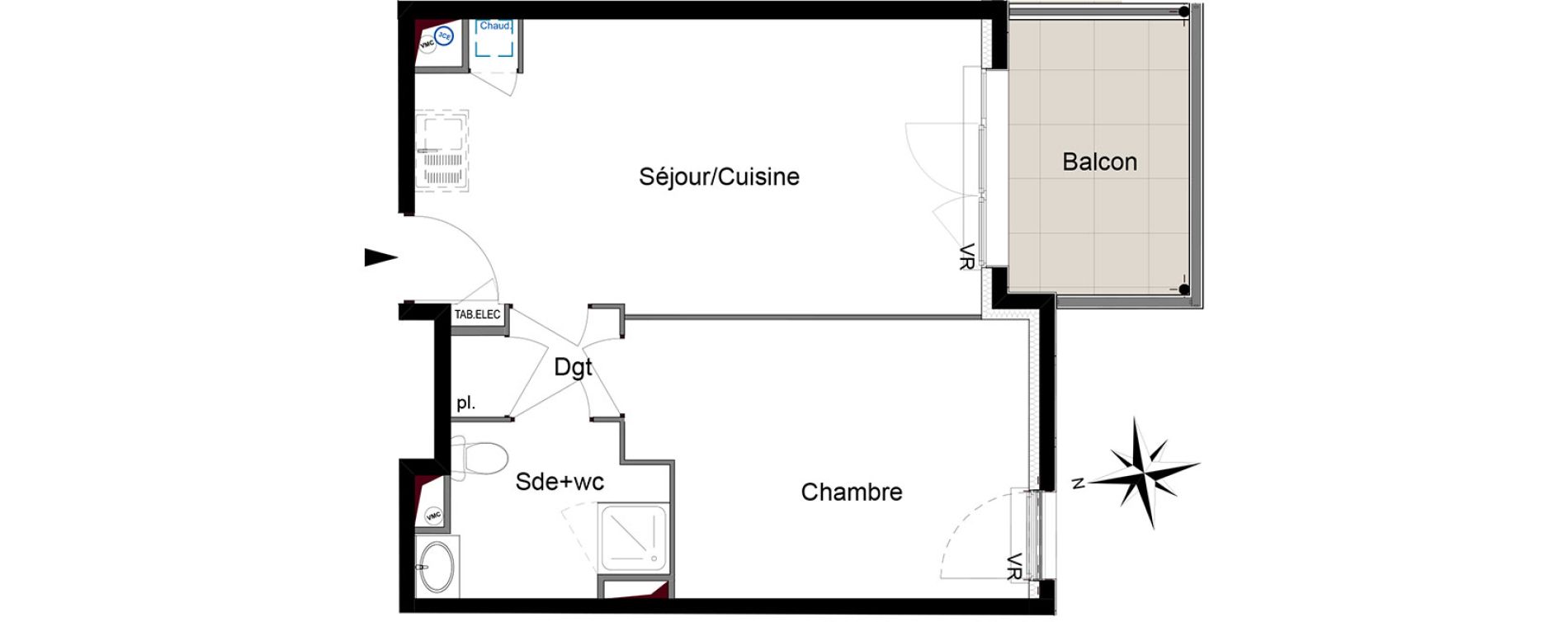 Appartement T2 de 39,37 m2 &agrave; Six-Fours-Les-Plages Centre