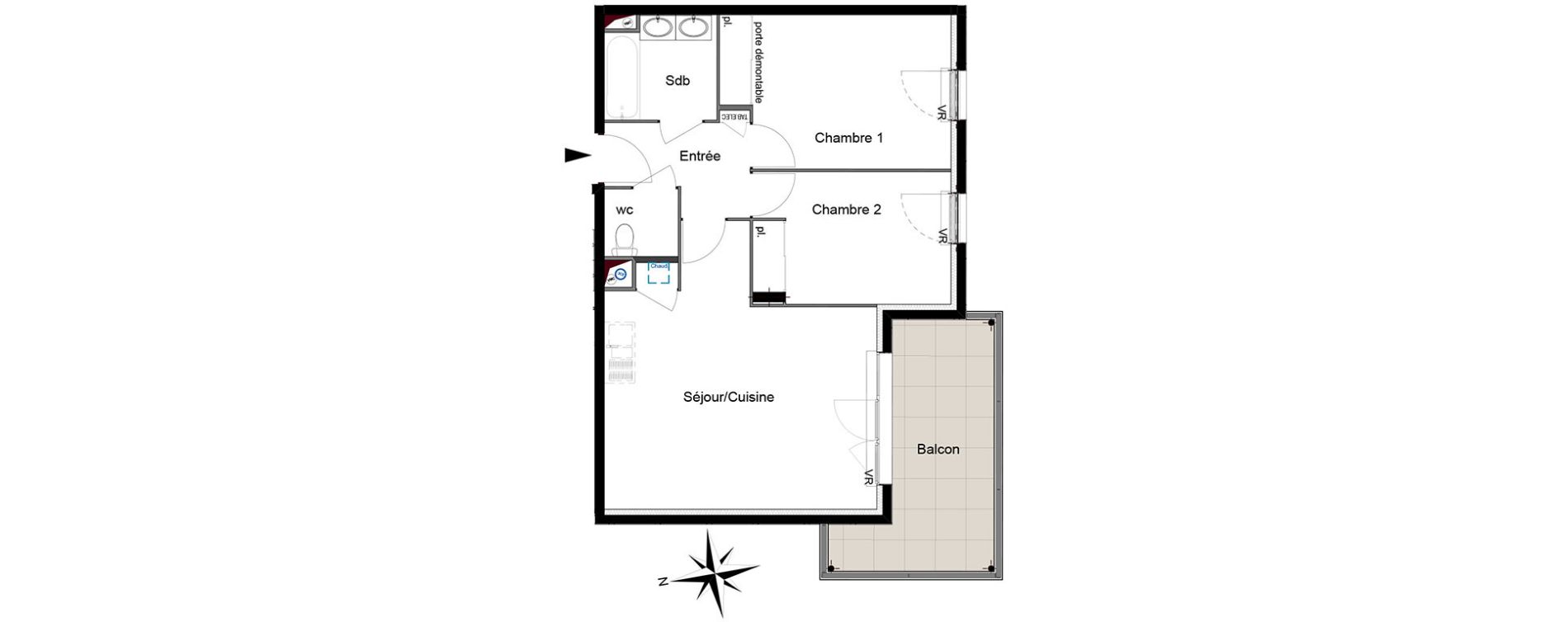 Appartement T3 de 57,81 m2 &agrave; Six-Fours-Les-Plages Centre