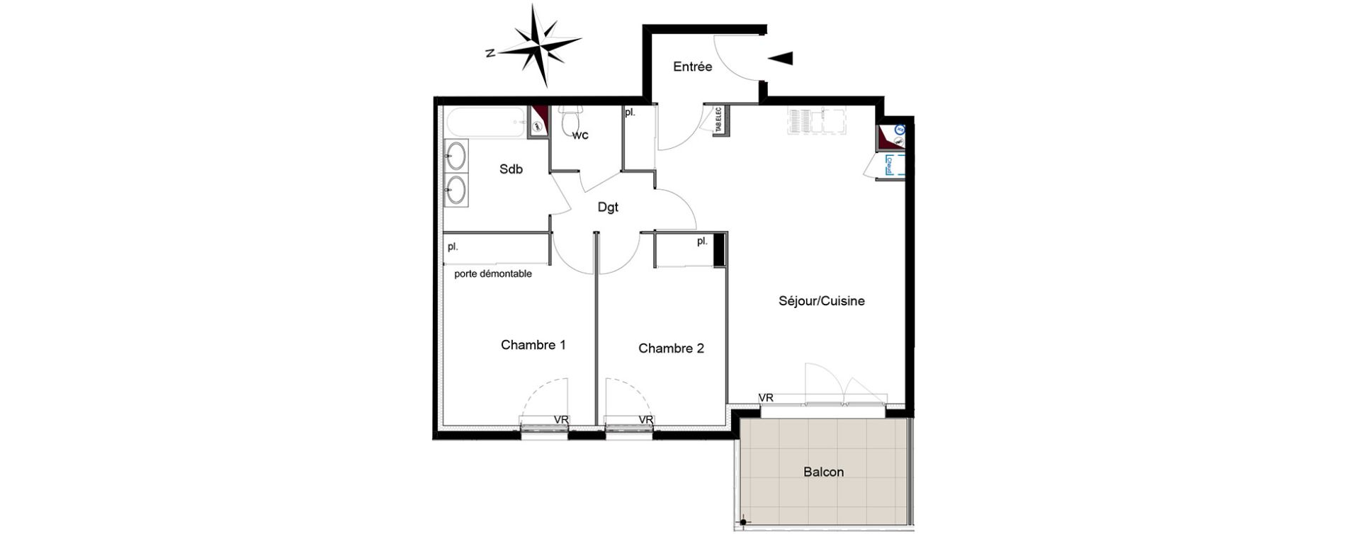 Appartement T3 de 62,19 m2 &agrave; Six-Fours-Les-Plages Centre