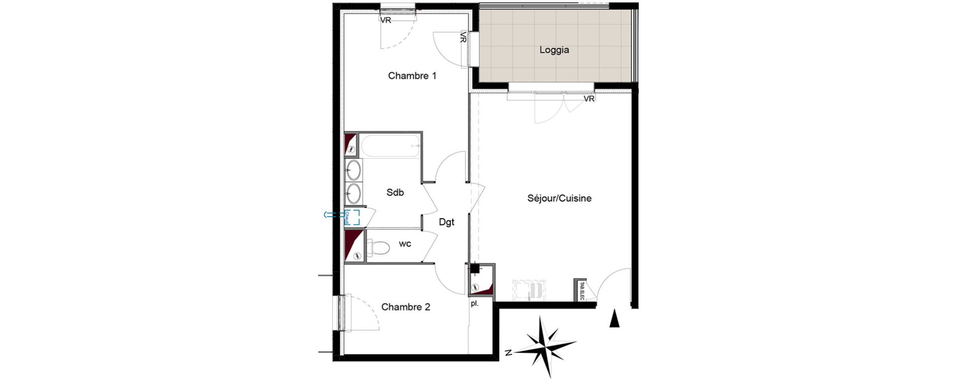Appartement T3 de 57,07 m2 &agrave; Six-Fours-Les-Plages Centre